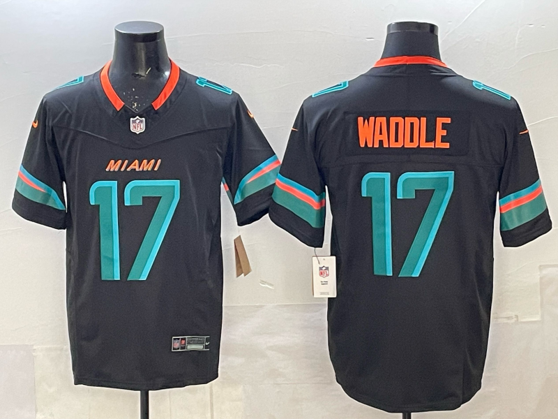 Men's Miami Dolphins Jaylen Waddle #17 Pitch Blue 2025 Rivalries Collection Limited Jersey football jersey product view 1