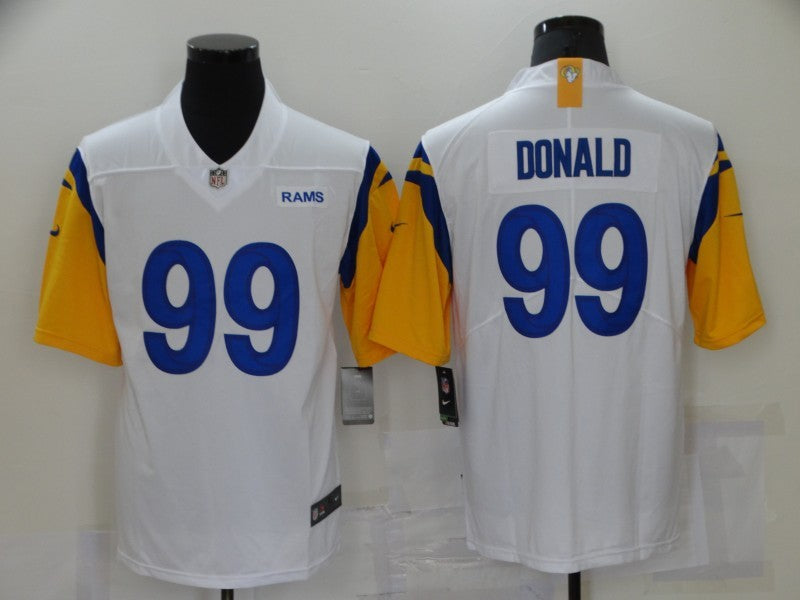 Men's Los Angeles Rams Aaron Donald #99 White Legend Jersey1 football jersey product view 1