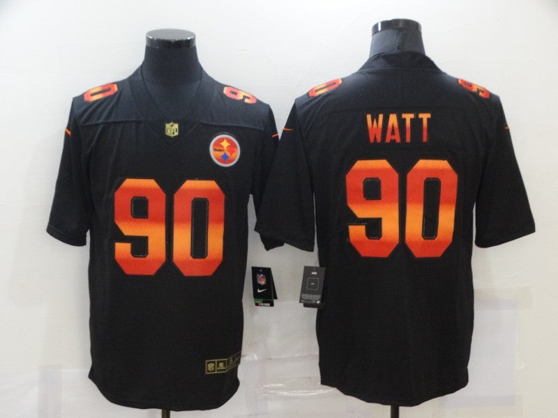 Men's Pittsburgh Steelers T.J. Watt Black Game Player Jersey1 football jersey product view 1