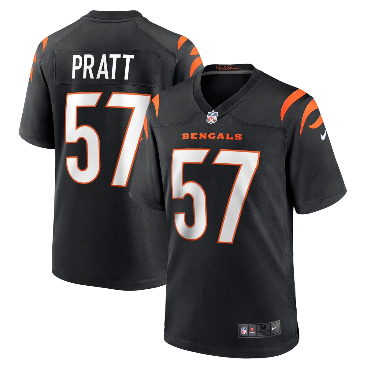 Germaine Pratt Cincinnati Bengals Nike Game Jersey - Black football jersey product view 1