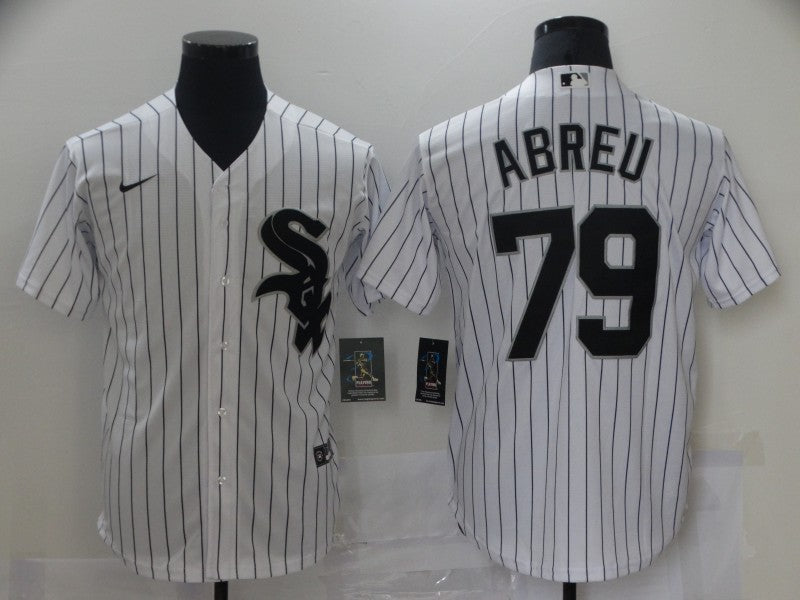 Men's Chicago White Sox Jose Abreu #79 White Replica Baseball Jersey1 baseball jersey product view 1