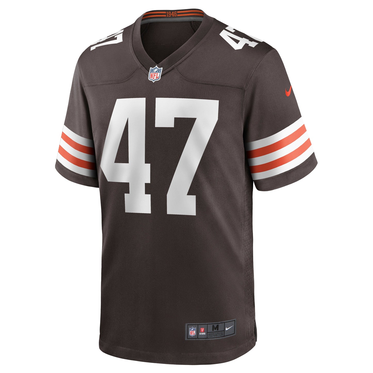 Charley Hughlett Cleveland Browns Nike Game Jersey - Brown football jersey product view 2