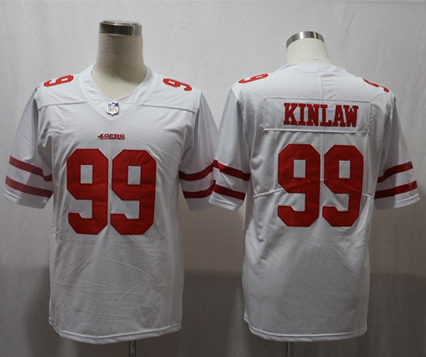 Men's San Francisco 49ers Javon Kinlaw #99 White Game Jersey1 football jersey product view 1