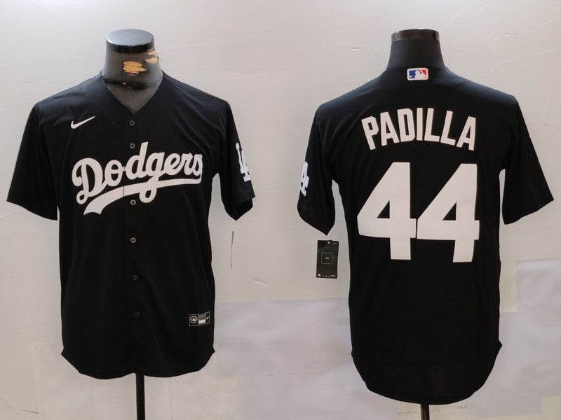 Men's Los Angeles Dodgers Vicente Padilla #44 Black Player Jersey1 baseball jersey product view 1
