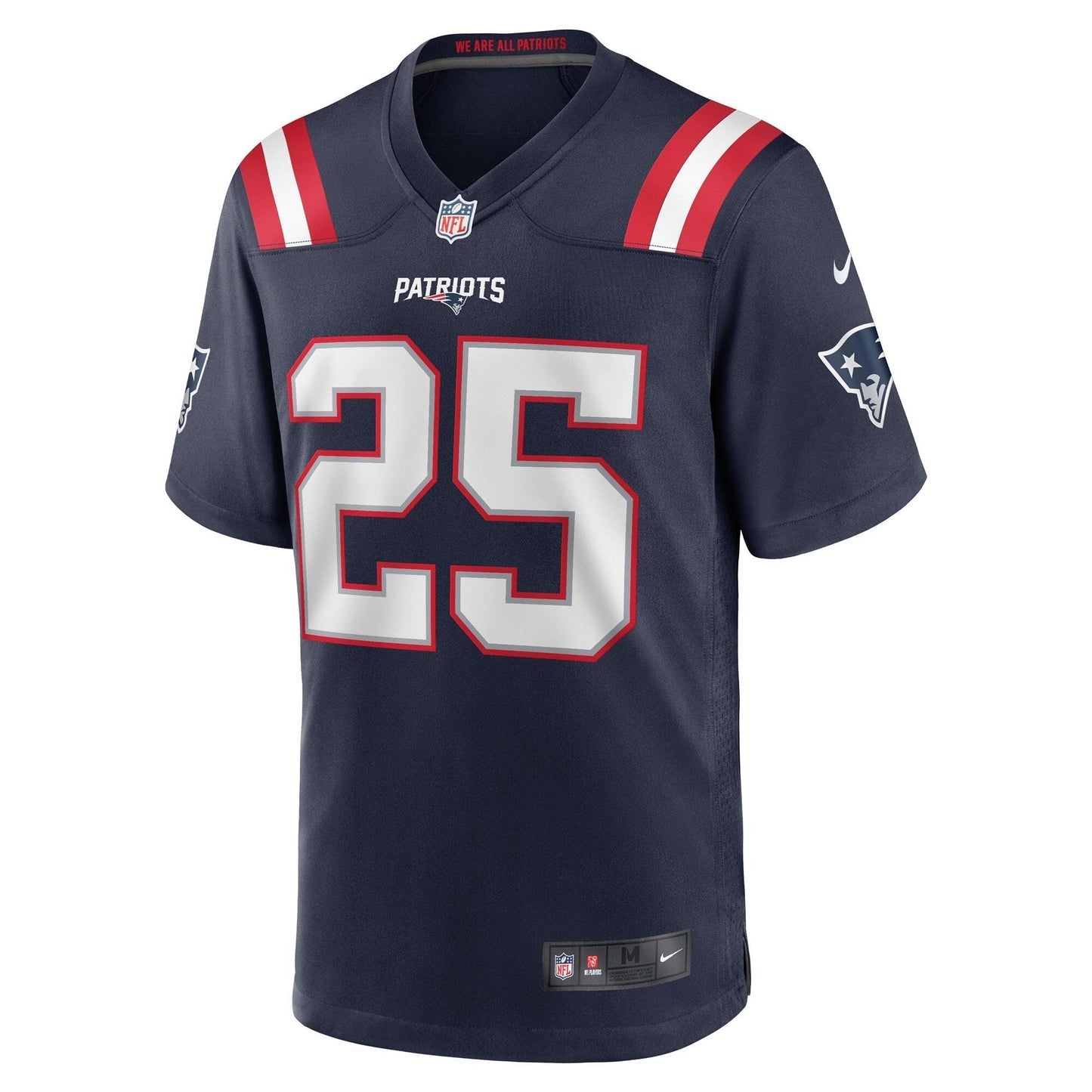 Marcus Jones New England Patriots Nike Game Jersey - Navy football jersey product view 2