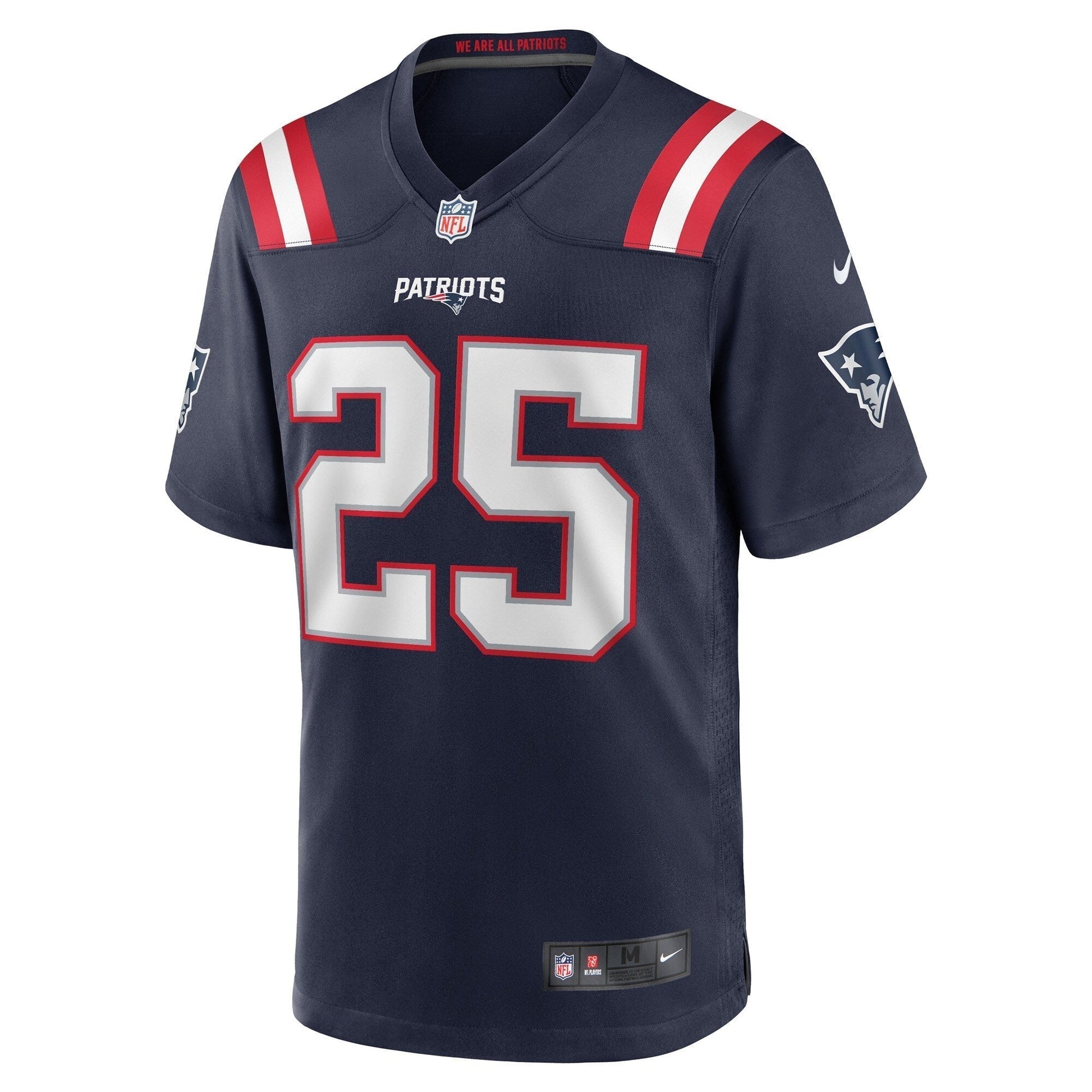Marcus Jones New England Patriots Nike Game Jersey - Navy football jersey product view 2