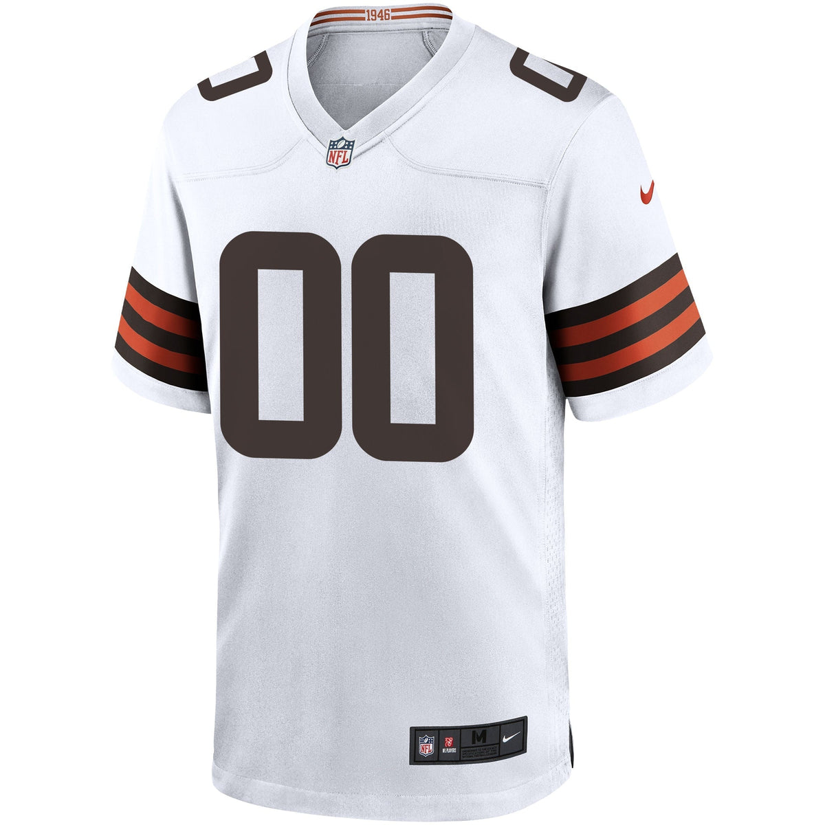Cleveland Browns Nike Custom Game Jersey - White football jersey product view 2