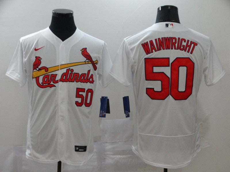 Men's St. Louis Cardinals Adam Wainwright #50 White Replica Player Jersey1 baseball jersey product view 1
