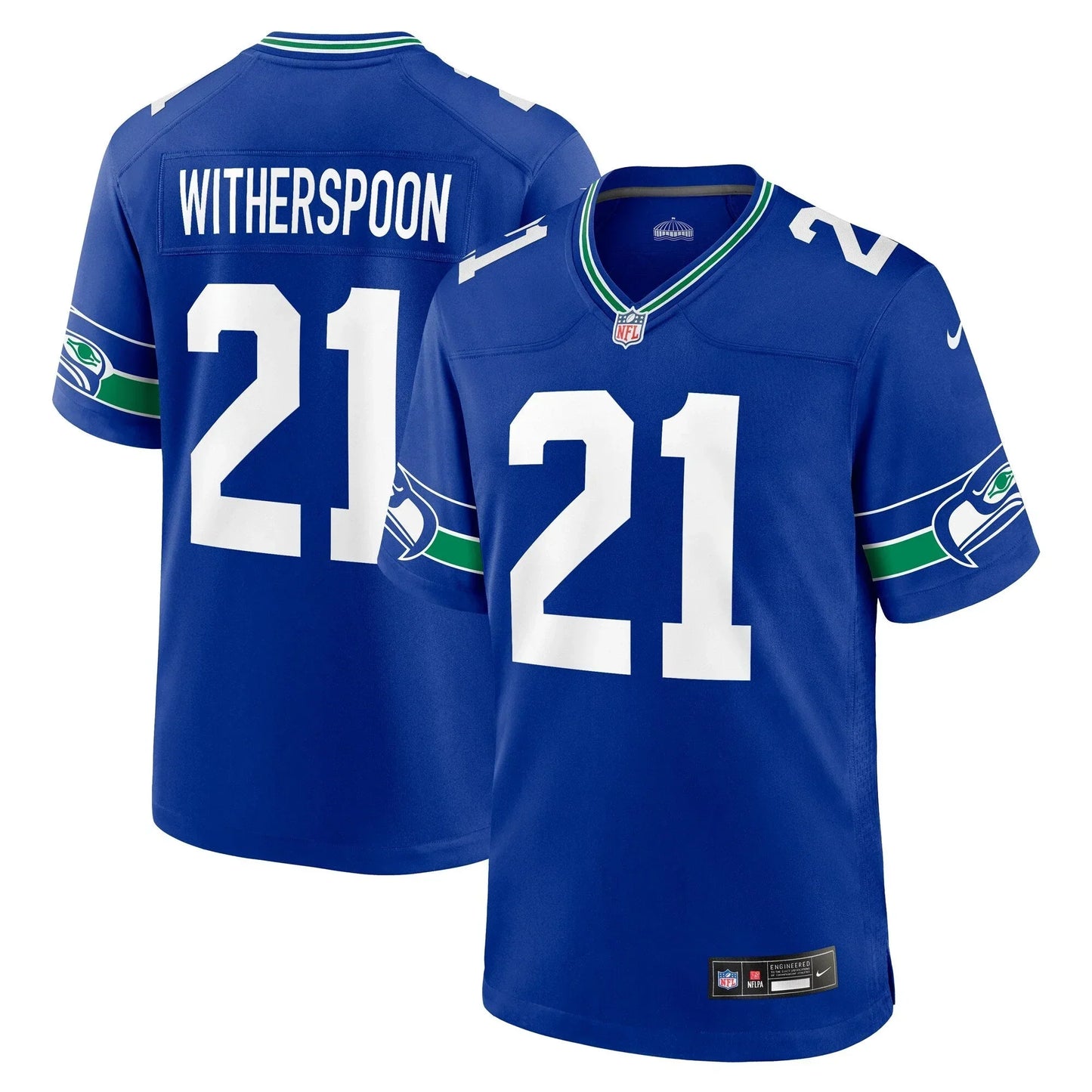 Devon Witherspoon Seattle Seahawks Jersey - Royal football jersey product view 1