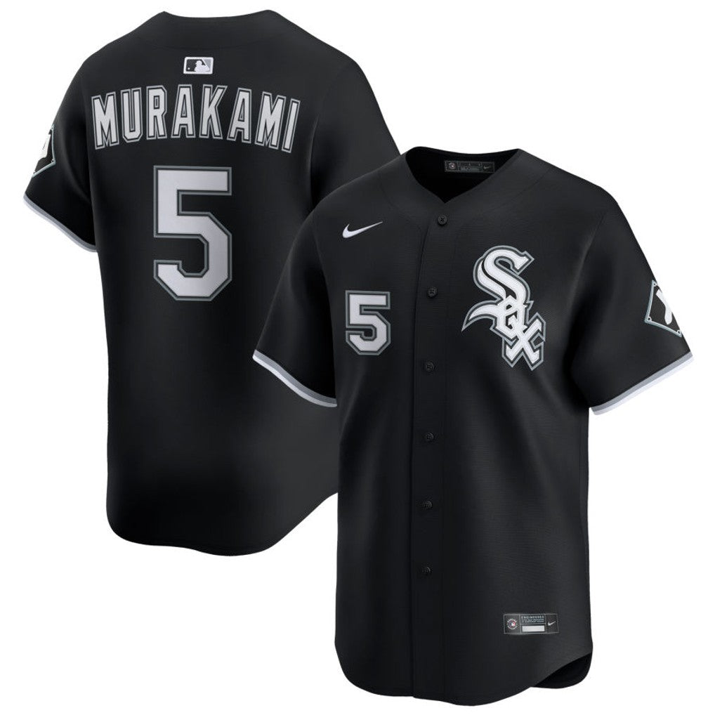 Munetaka Murakami Chicago White Sox Alternate Jersey - Black baseball jersey product view 1