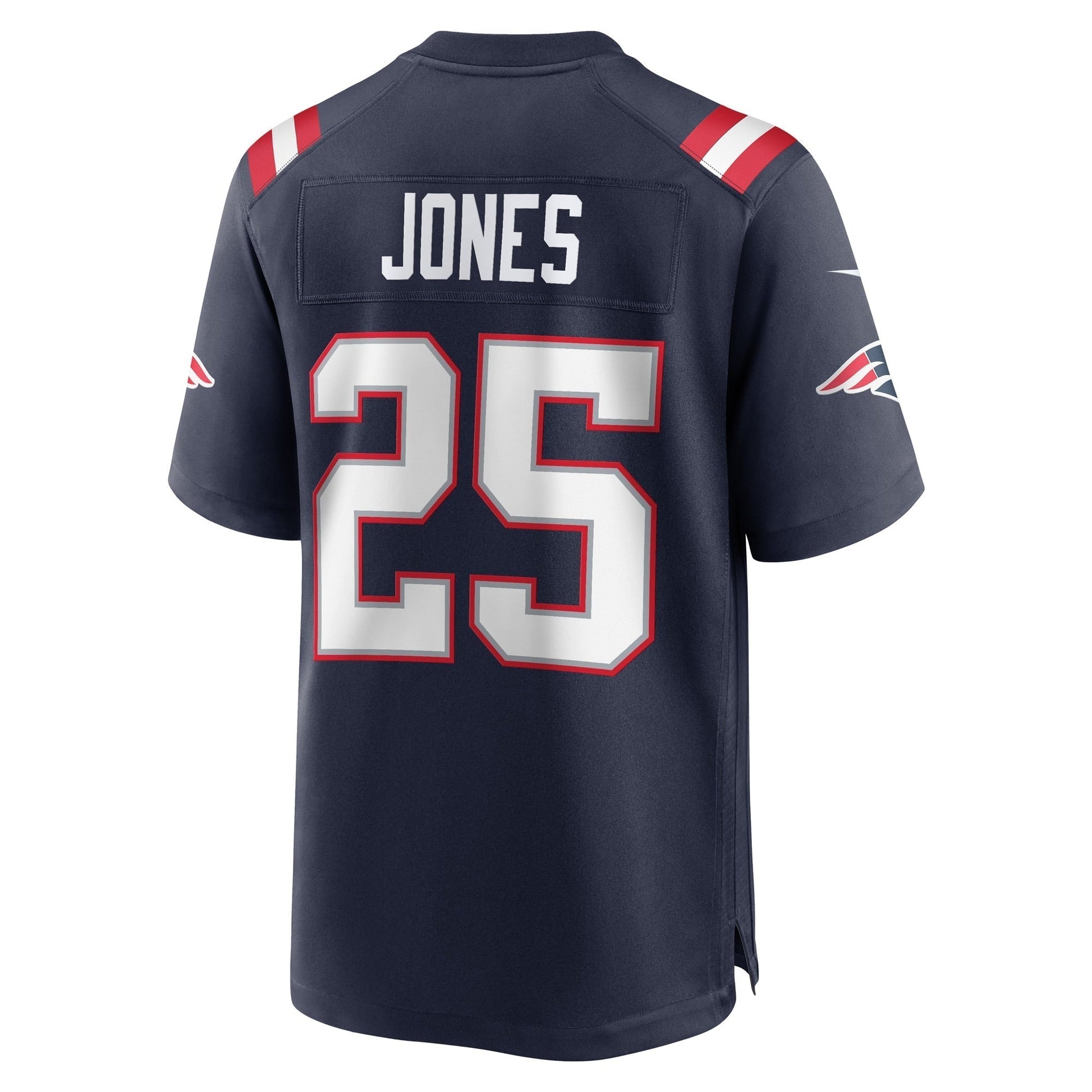 Marcus Jones New England Patriots Nike Game Jersey - Navy football jersey product view 3