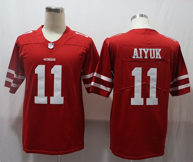 Men's San Francisco 49ers Brandon Aiyuk #11 Red Game Jersey1 football jersey product view 1