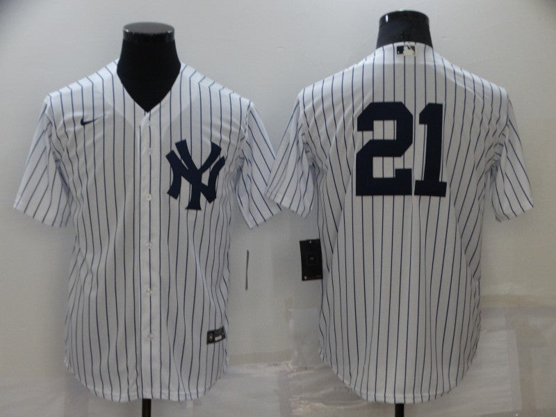 Men's New York Yankees Paul O¡¯Neill #21 White Replica Player Name Jersey1 baseball jersey product view 1
