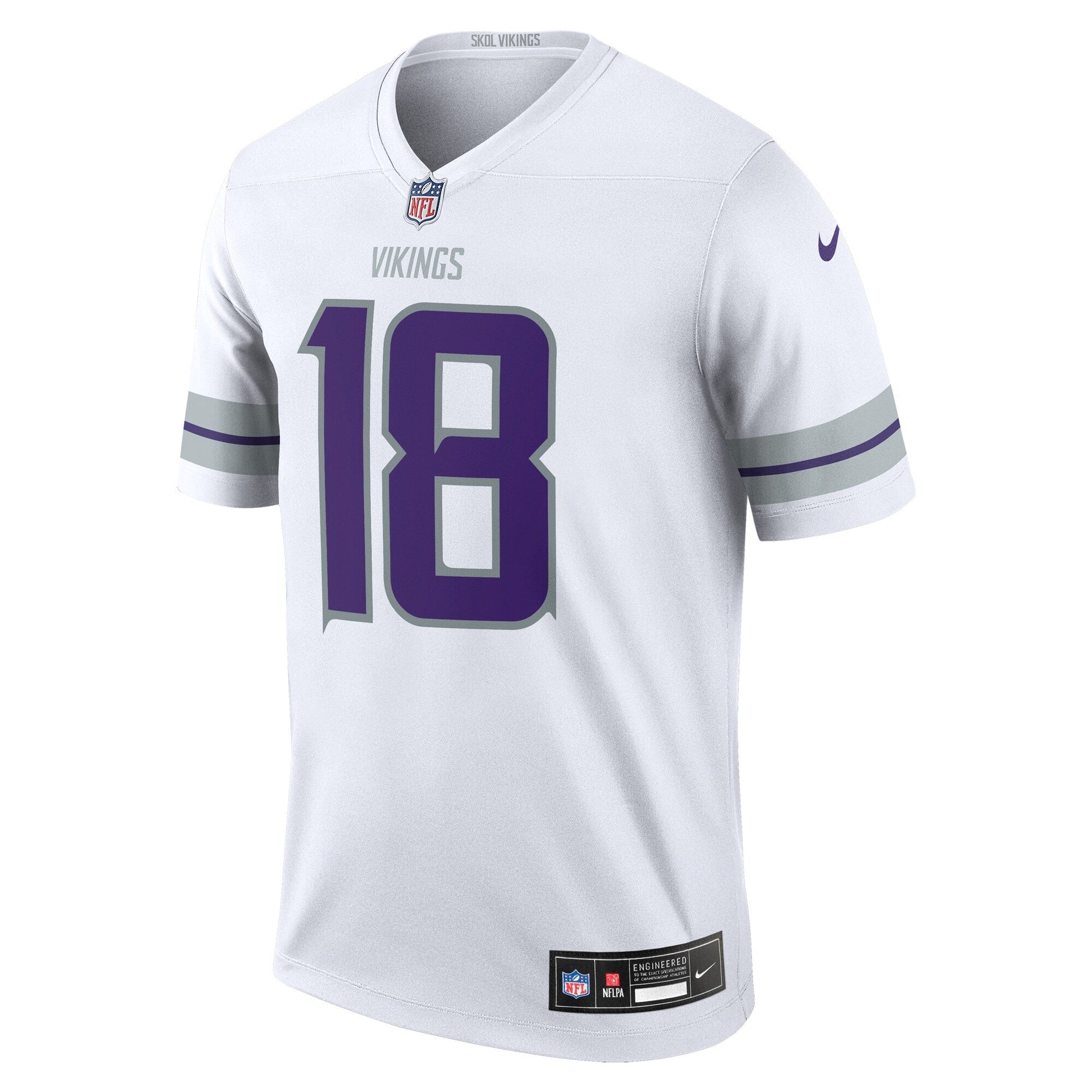 Justin Jefferson Minnesota Vikings Nike Alternate Legend Jersey - White football jersey product view 2