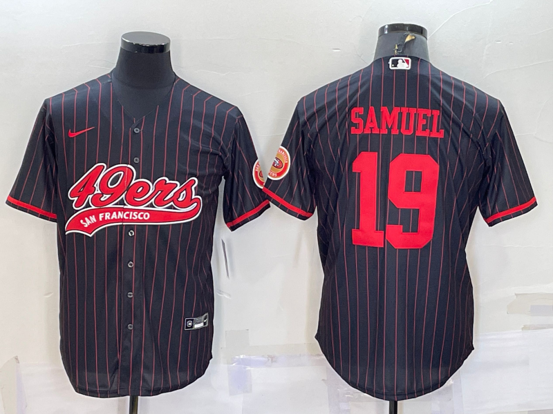 Men's San Francisco 49ers Deebo Samuel #19 Black Player Jersey1 Joint Edition football jersey product view 1