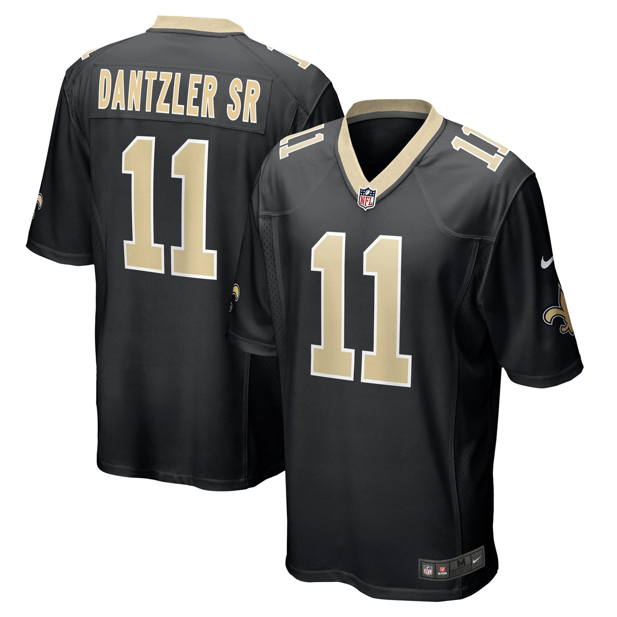 Cameron Dantzler Sr New Orleans Saints Nike Game Jersey - Black football jersey product view 1