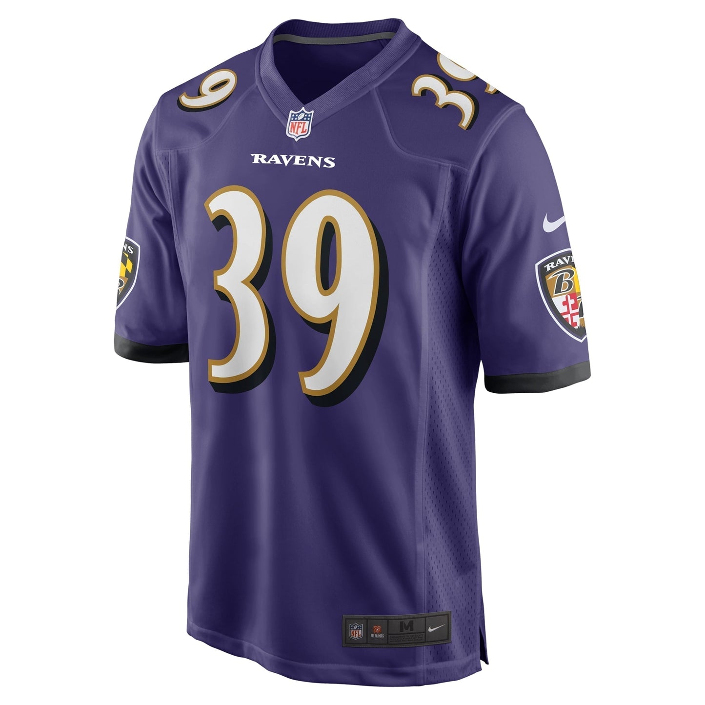 Eddie Jackson Baltimore Ravens Nike Team Game Jersey - Purple football jersey product view 2