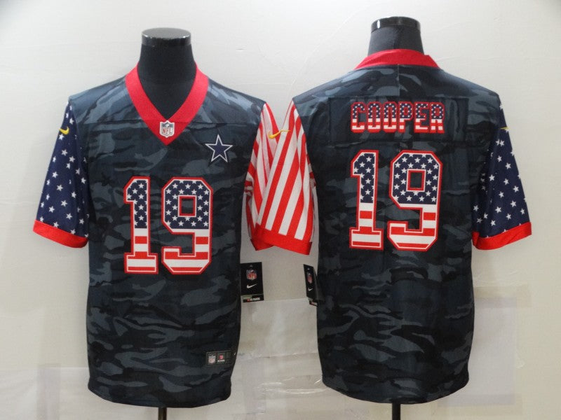 Men's Dallas Cowboys Amari Cooper #19 Gray Camouflage Game Player Jersey1 football jersey product view 1