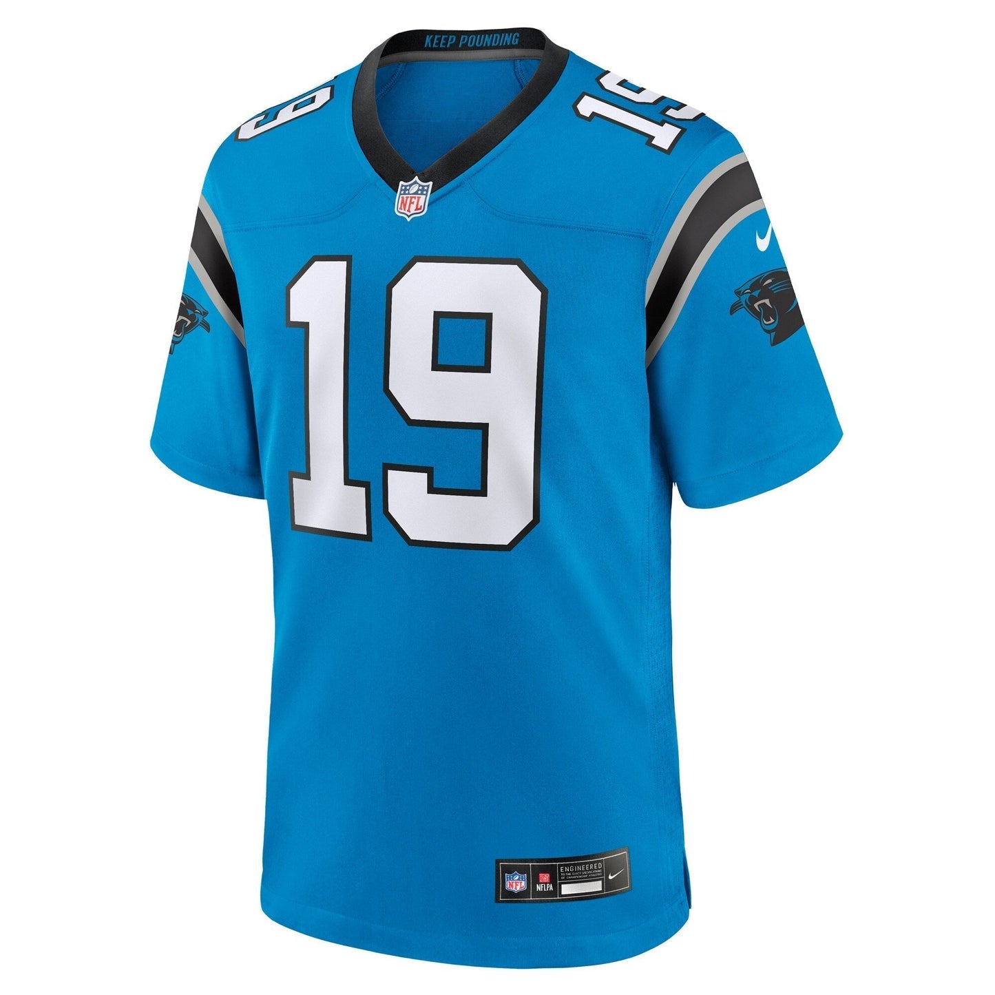 Adam Thielen Carolina Panthers Nike Alternate Game Jersey - Blue football jersey product view 2