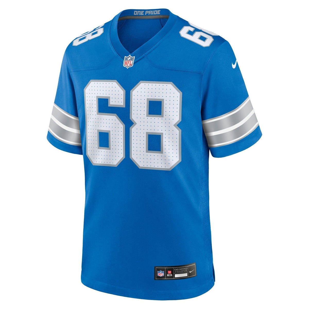 Taylor Decker Detroit Lions Nike Team Game Jersey - Blue football jersey product view 2