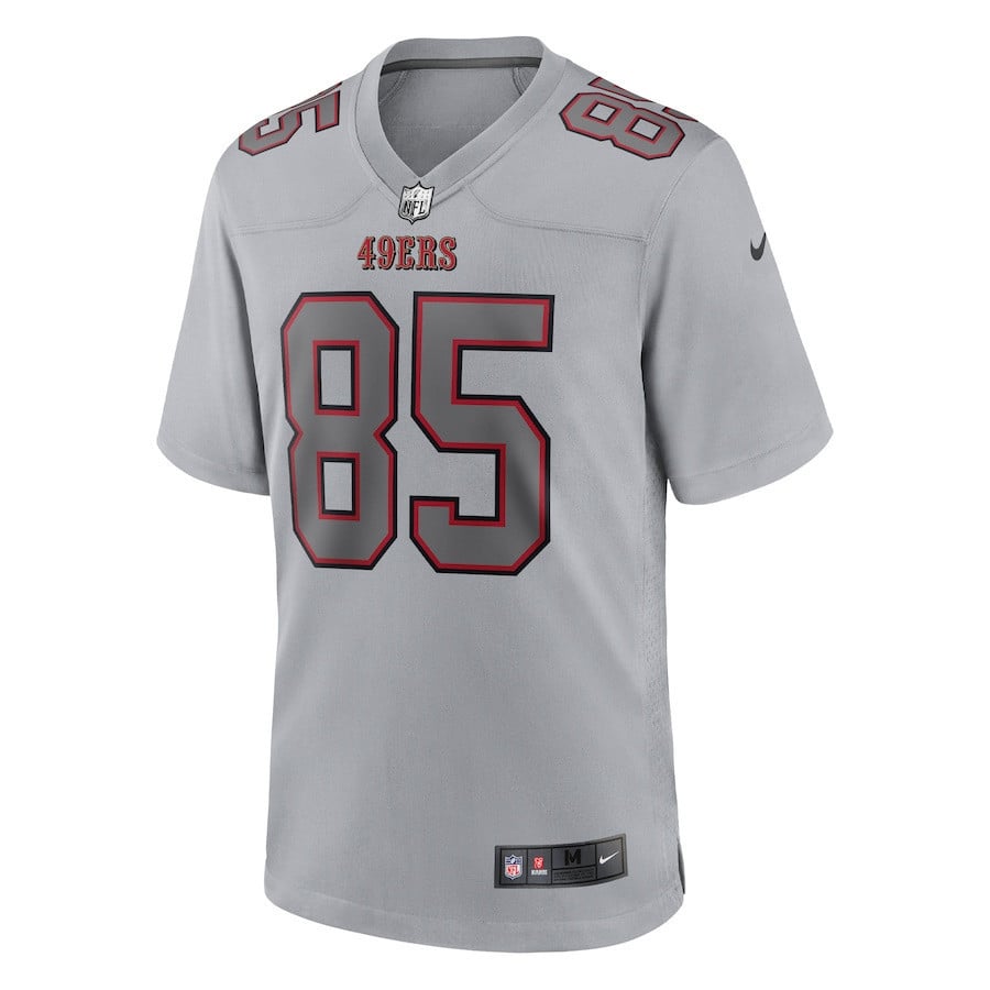 George Kittle San Francisco 49ers Atmosphere Fashion Game Jersey - Gray football jersey product view 2