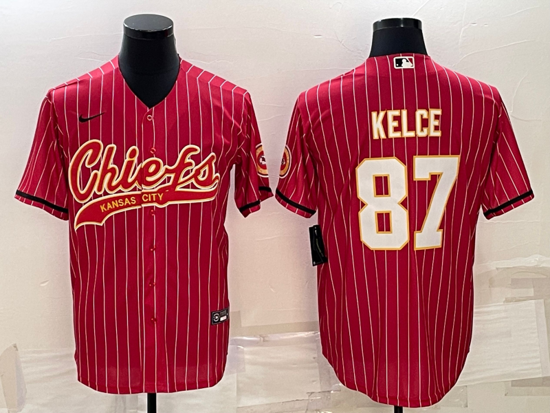 Men's Kansas City Chiefs Travis Kelce #87 Red Player Jersey1 Joint Edition football jersey product view 1