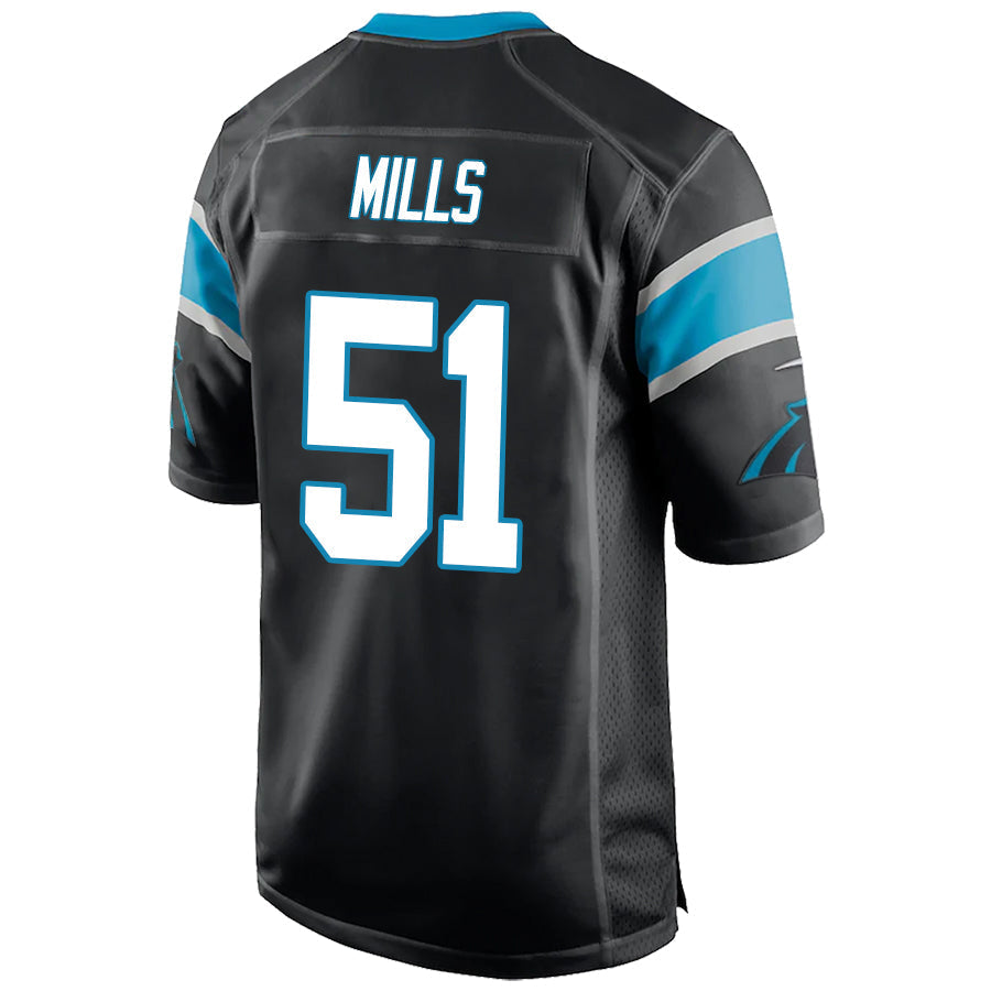 C.Panthers #51 Sam Mills Black Stitched Player Game Football Jerseys football jersey product view 1