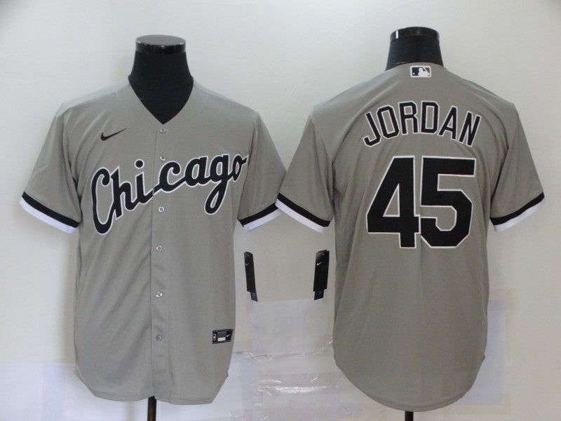 Men's Chicago White Sox Michael Jordan #45 Gray Replica Baseball Jersey1 baseball jersey product view 1