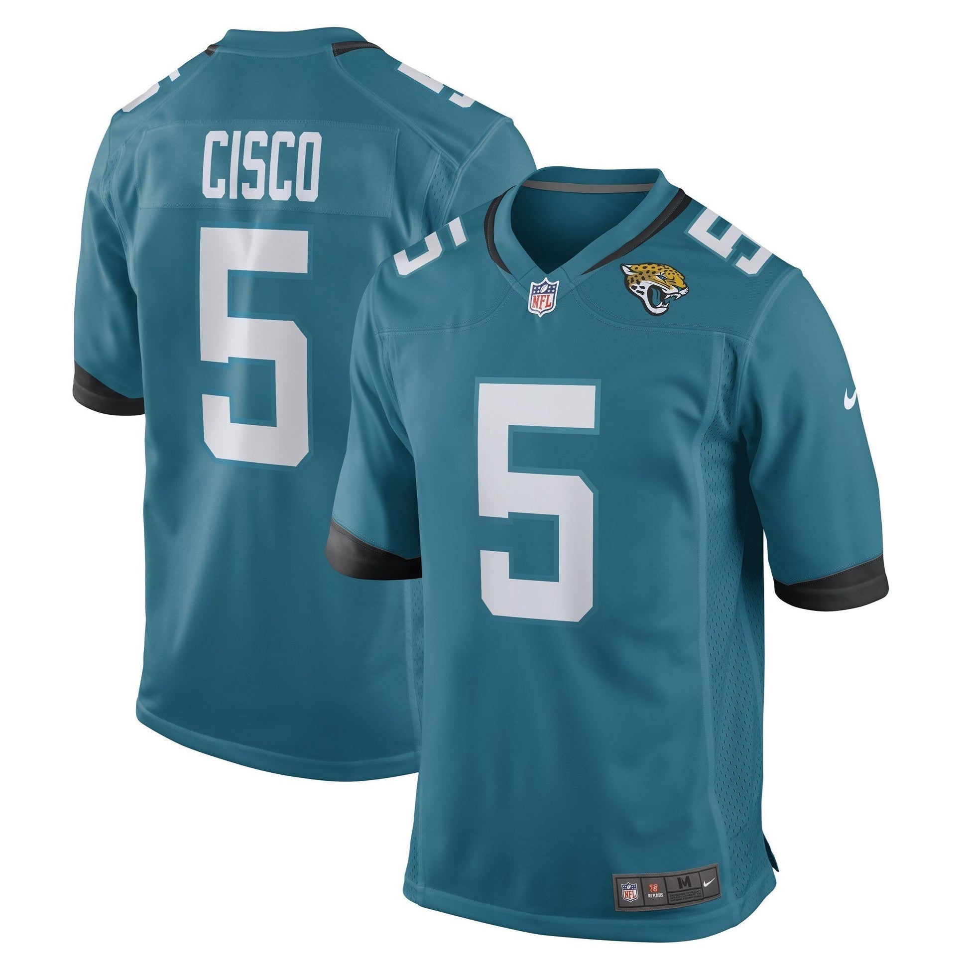 Andre Cisco Jacksonville Jaguars Nike Game Jersey - Teal football jersey product view 1