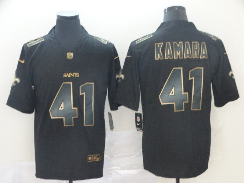 Men's New Orleans Saints Alvin Kamara #41 Black Alternate Game Player Jersey1 football jersey product view 1