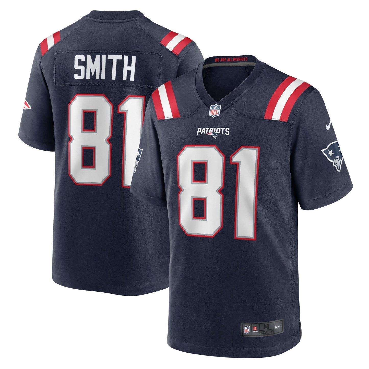 Jonnu Smith New England Patriots Nike Game Jersey - Navy football jersey product view 1