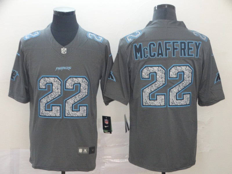 Men's Carolina Panthers Christian McCaffrey #22 Gray Game Player Jersey1 football jersey product view 1