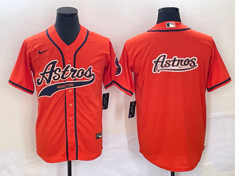 Men's Houston Astros Orange Replica Team Jersey1 Joint Edition baseball jersey product view 1