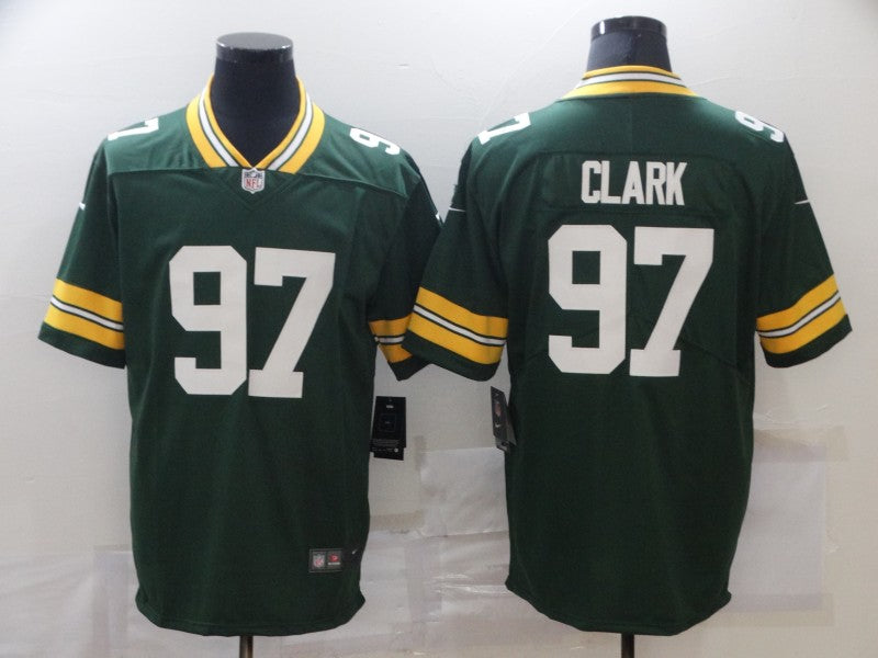 Men's Green Bay Packers Kenny Clark #97 Green Game Jersey1 football jersey product view 1