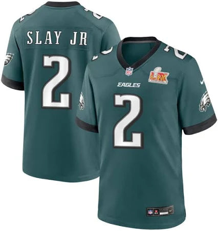 Darius Slay Jr Men's Nike Midnight Green Philadelphia Eagles Super Bowl LIX Game Jersey football jersey product view 1