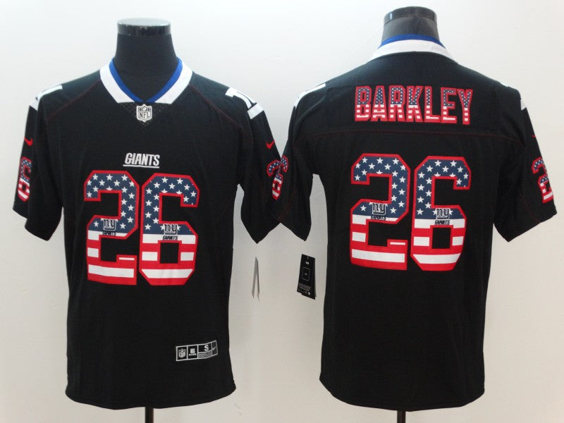Men's New York Giants Saquon Barkley #26 Black Game Jersey1 football jersey product view 1