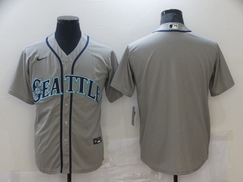 Men's Seattle Mariners Gray Replica Blank Jersey baseball jersey product view 1