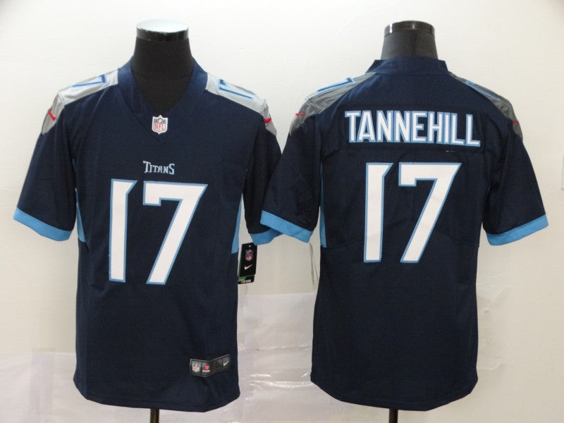 Men's Tennessee Titans Ryan Tannehill #17 Navy Player Game Jersey1 football jersey product view 1