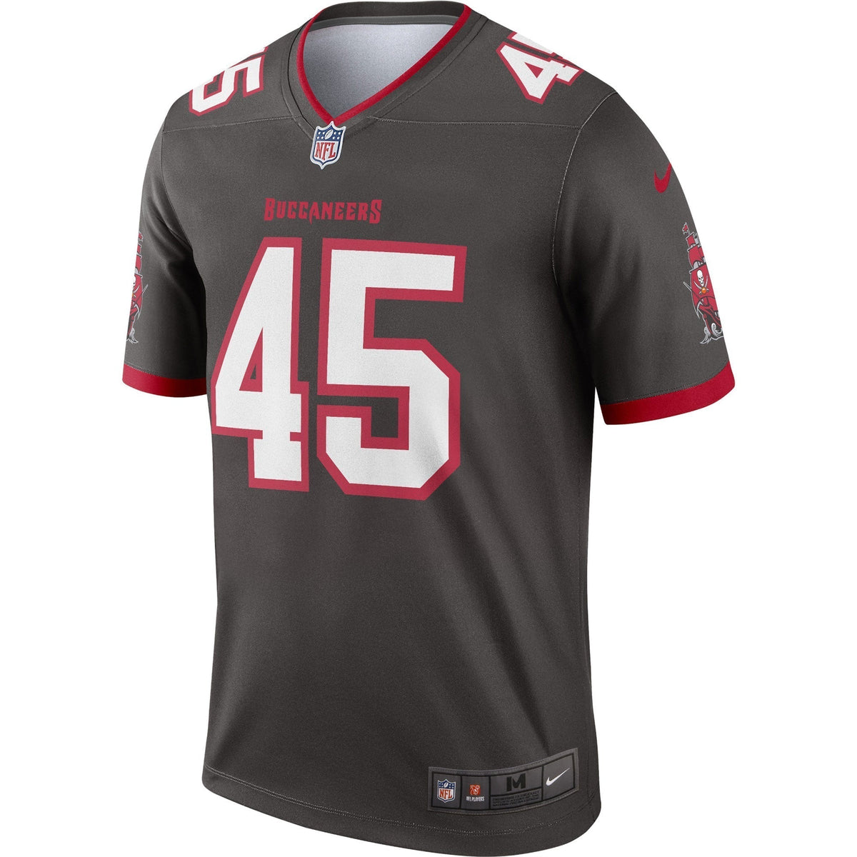 Devin White Tampa Bay Buccaneers Nike Alternate Legend Jersey - Pewter football jersey product view 2