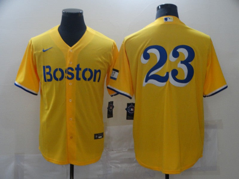 Men's Boston Red Sox Dennis Boyd #23 Gold City Connect Replica Player Jersey1 baseball jersey product view 1