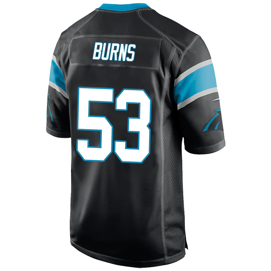C.Panthers #53 Brian Burns Black Stitched Player Game Football Jerseys football jersey product view 1
