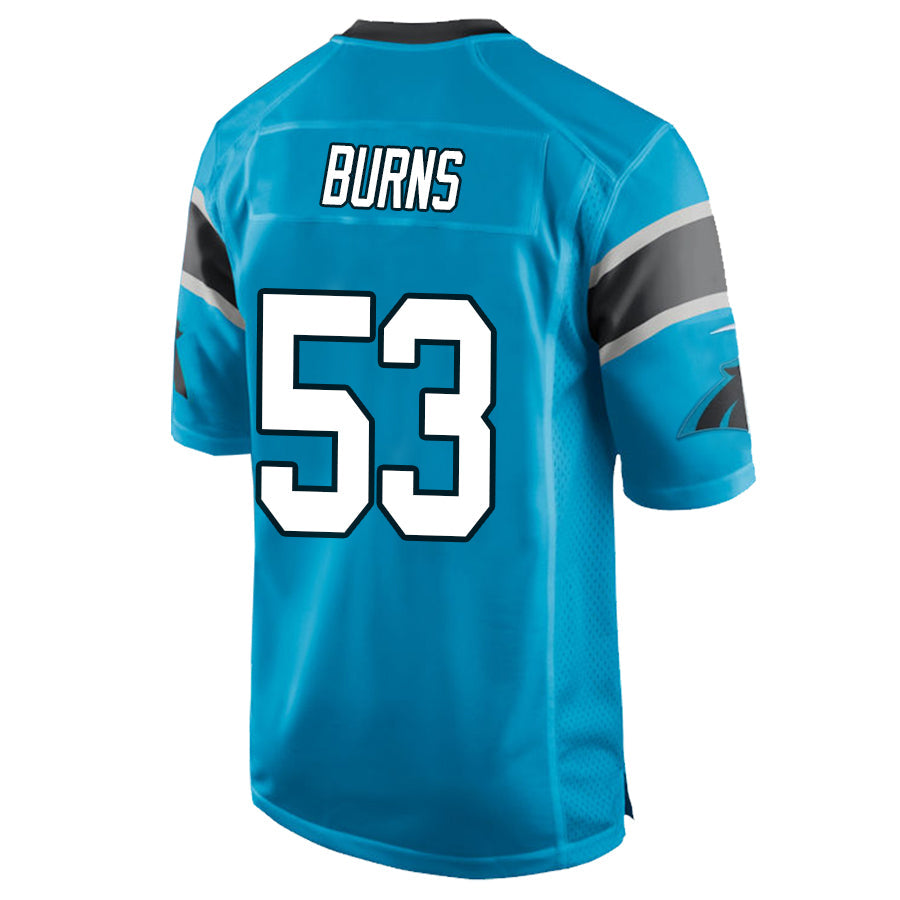 C.Panthers #53 Brian Burns Blue Stitched Player Game Football Jerseys football jersey product view 1
