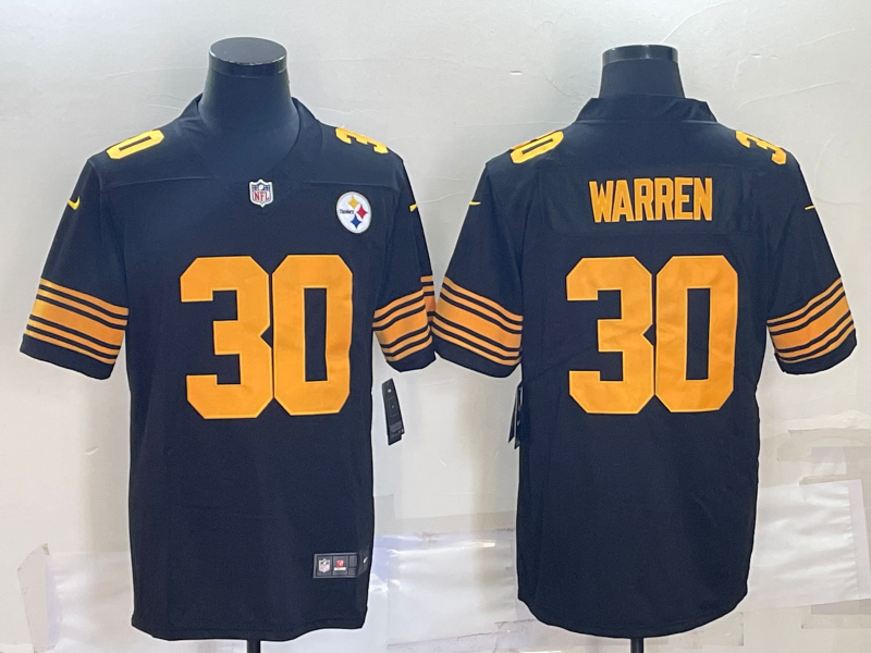 Men's Pittsburgh Steelers Jaylen Warren #30 Black Vapor F.U.S.E. Limited Jersey1 football jersey product view 1