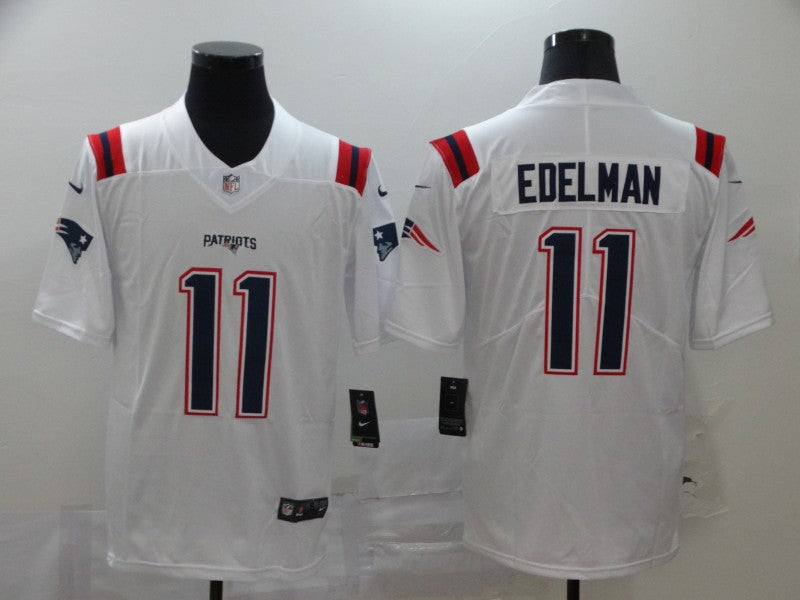 Men's New England Patriots Julian Edelman #11 White Game Player Jersey1 football jersey product view 1