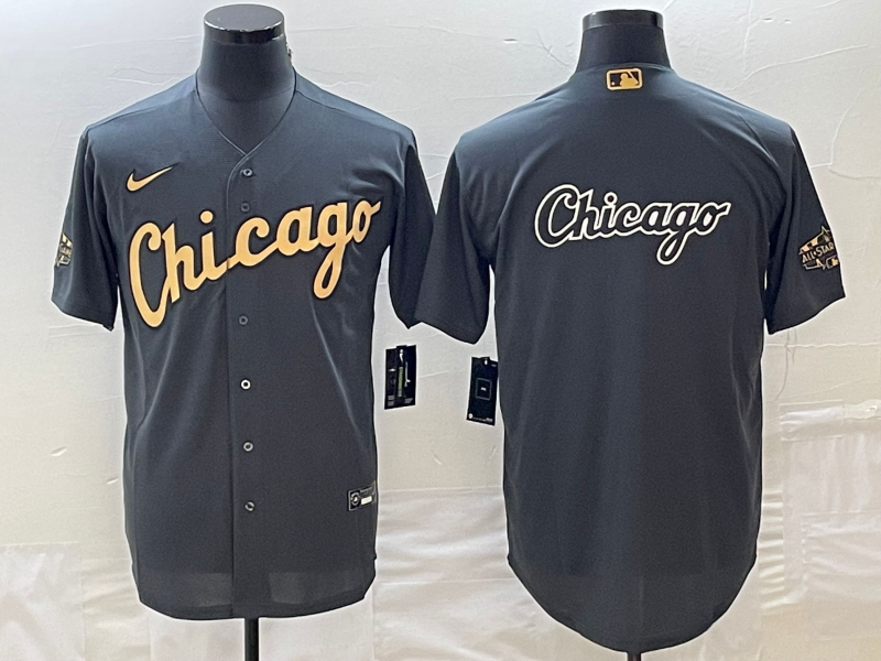 Men's Chicago White Sox Dark Gray Replica Game Jersey1 baseball jersey product view 1