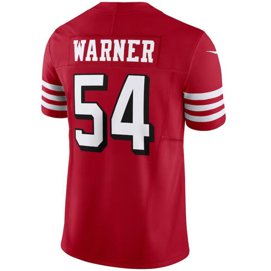 #54 Fred Warner Player SF.49ers Vapor F.U.S.E. Limited Scarlet Football Jerseys football jersey product view 1