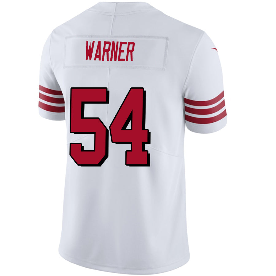 #54 Fred Warner Player SF.49ers White Alternate Game Football Jerseys football jersey product view 1
