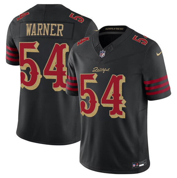 Men's Fred Warner San Francisco 49ers Black 2025 Rivalries Collection F.U.S.E. Limited Jersey football jersey product view 1