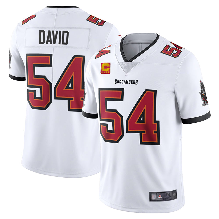 #54 Lavonte David Player White TB.Buccaneers Captain Vapor Limited Football Jerseys football jersey product view 1