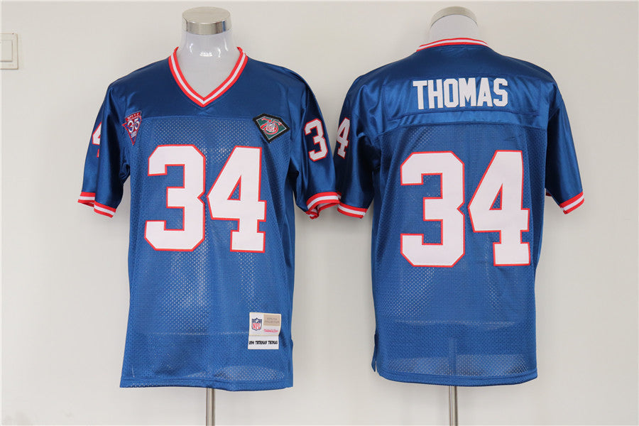 Men's Buffalo Bills Thurman Thomas Blue Legacy Replica Player Jersey1 football jersey product view 1